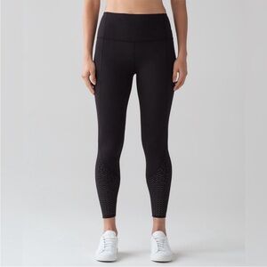 Lululemon Anew Tight Black Leggings size 4 luxtreme laser-cut high rise